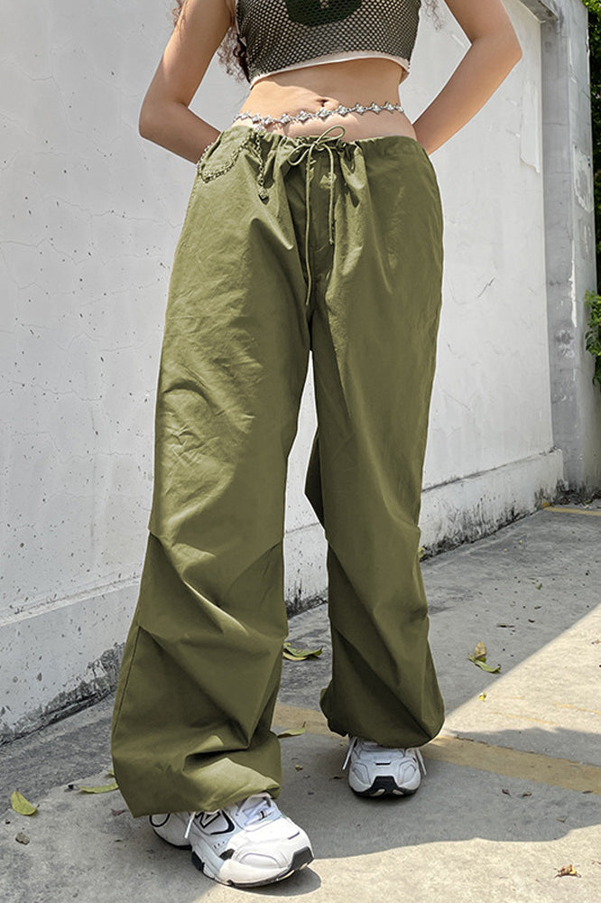 Fashionable Low-Waisted Drawstring Cargo Pant image 5