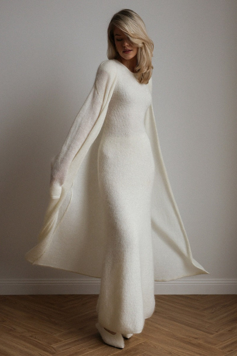 Knit Cardigan Sleeveless Dress Two Piece Set image 1