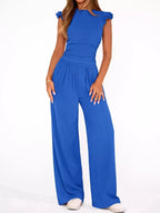 Margot Wide Leg Set detail view styled for Avrienne