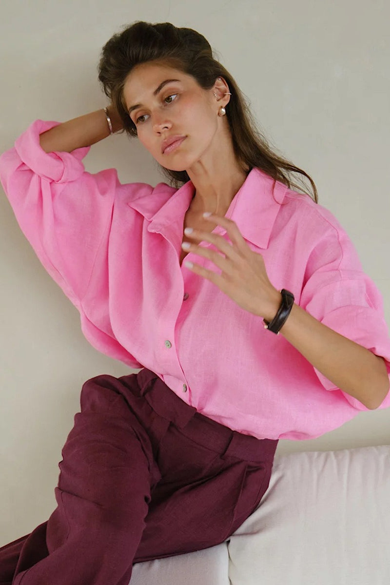 Fashion Solid Loose Casual Commuter Blouse image 15