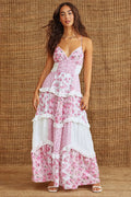 Vacation Floral Cami Lace Maxi Dress image 1