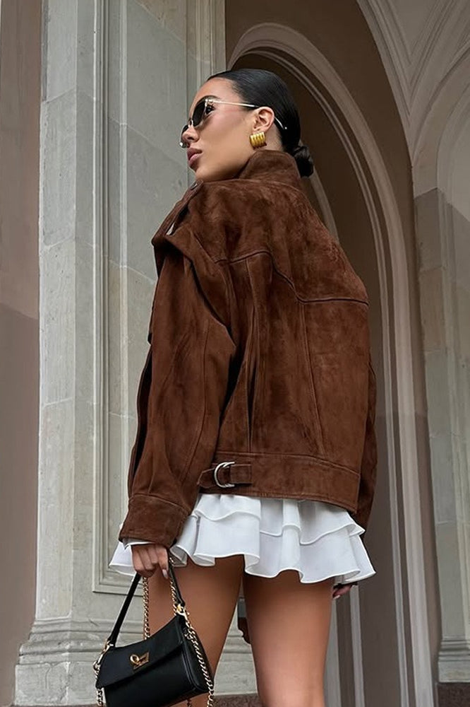 Wide Shoulder Suede Pocket Jacket image 5