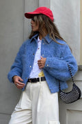 Long Sleeve Blue Wool Jacket image 1