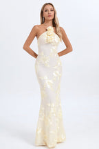 Halter Floral Foil Print Maxi Dress image 2