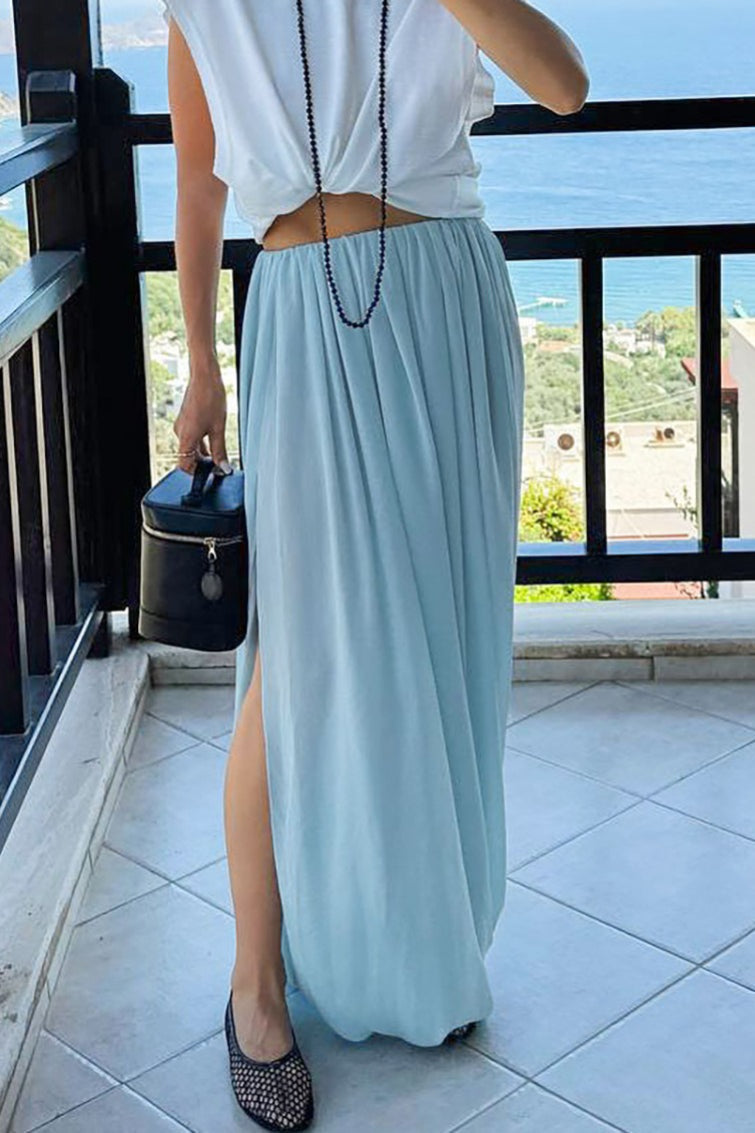 Chic Chiffon Flowing Maxi Skirt image 3