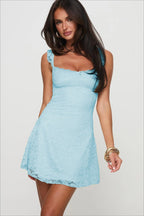 Lace Cami Slim Elegant Mini Dress image 7