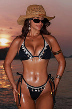 Print Tie Front Bikini Two Piece Sexy Bikini Sets image 3