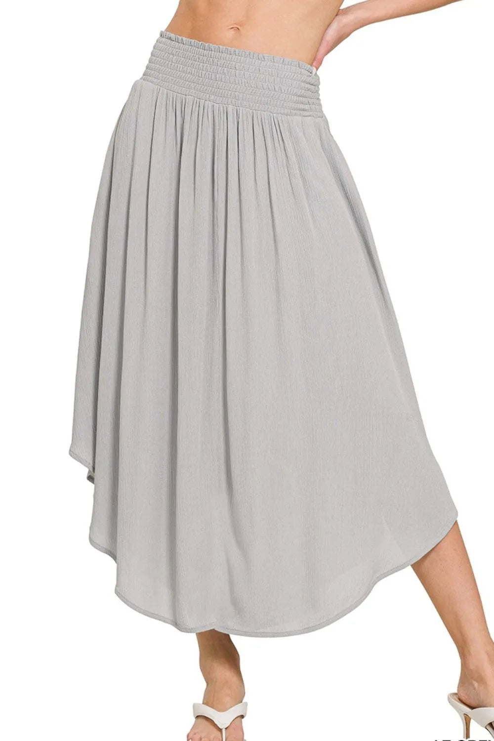 Cleo Maxi Skirt detail view styled for Avrienne