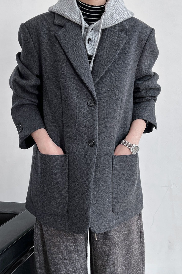 Wool Blend Relaxed Fit Blazer image 11