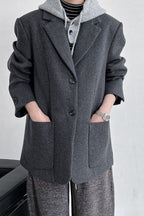 Wool Blend Relaxed Fit Blazer image 11