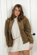 Vintage Suede Stand Collar Jacket image 2