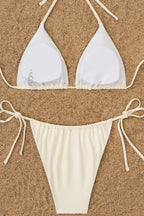 Beaded Coconut Tree Solid Bikini Set image 4