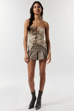 Vacation Hollow Strapless Cropped Blouse image 4