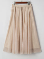 Mira Midi Skirt detail view styled for Avrienne
