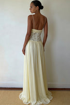 Elegant Lace Hollow Splice Chiffon Dress image 2