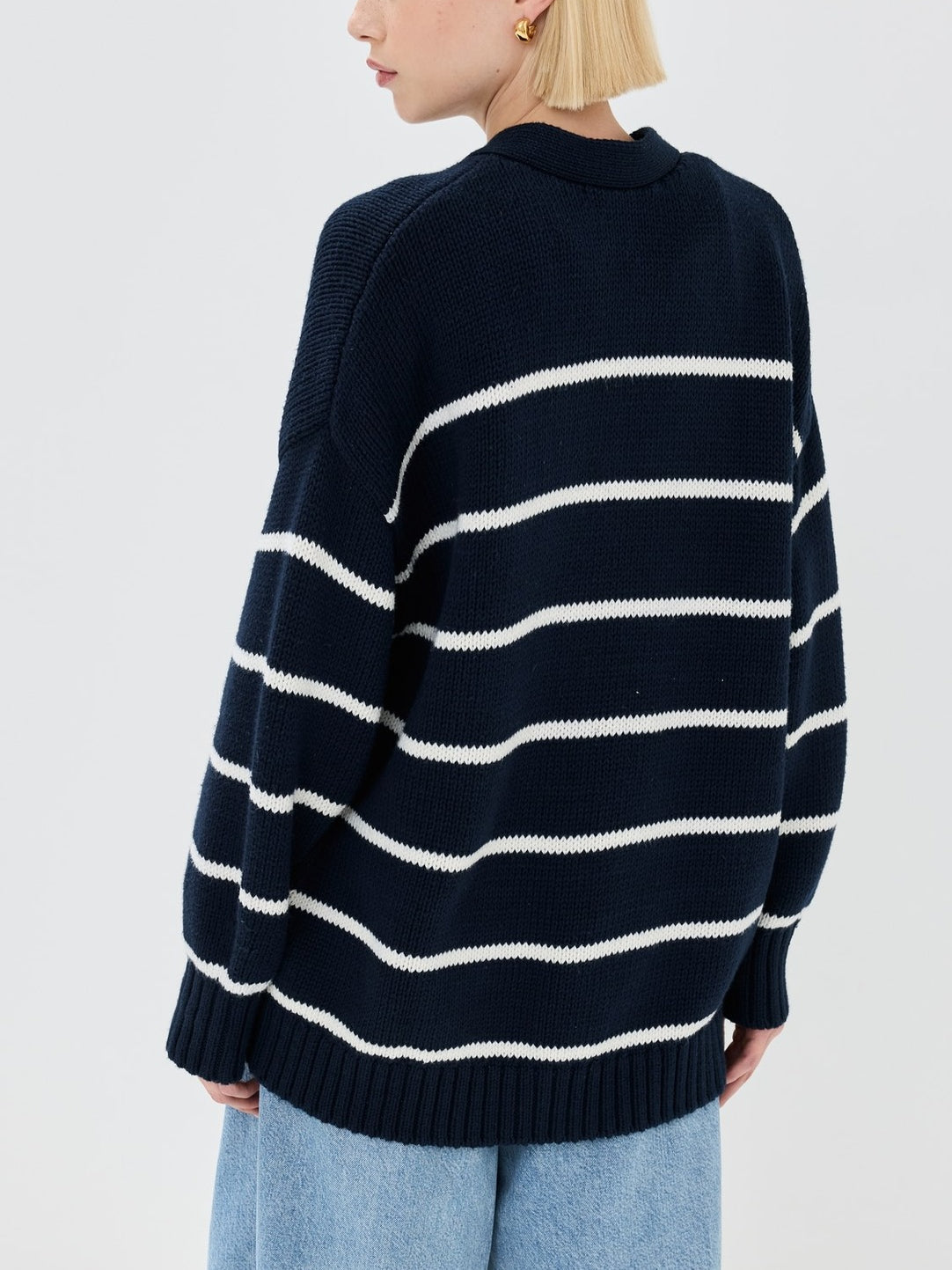 Striped Loose Knit Cardigan image 15