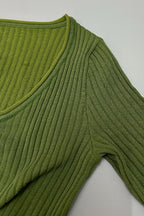 Tie-Front Cropped Ribbed Knit Cardigan image 3