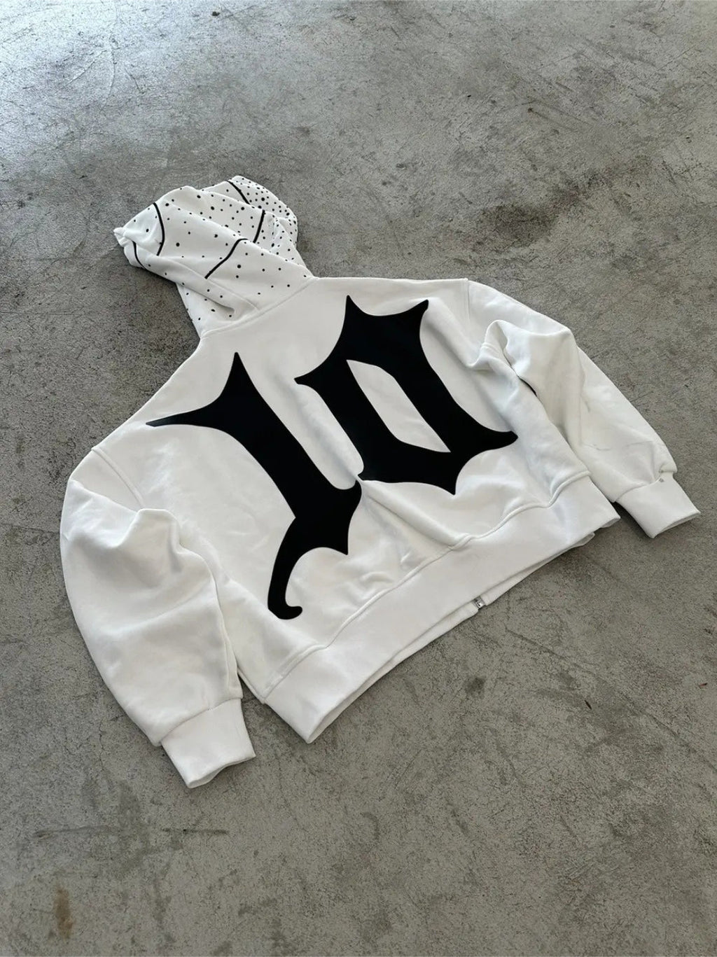 Unique Print Asymmetric Zip Hoodie image 4