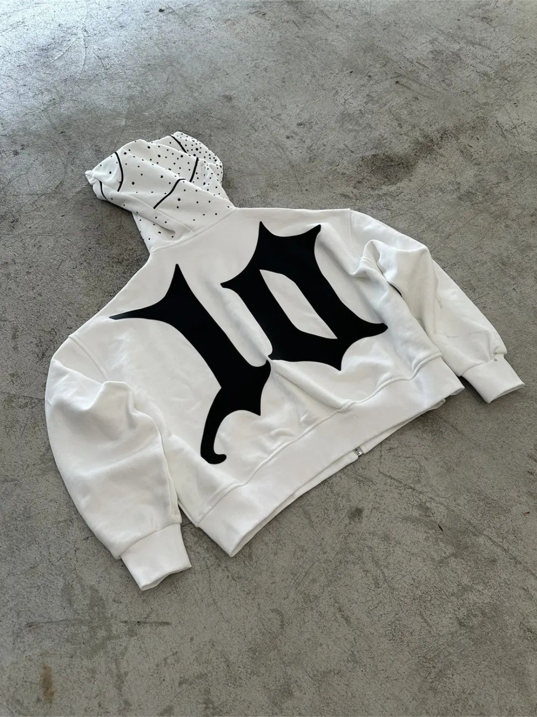 Unique Print Asymmetric Zip Hoodie image 4