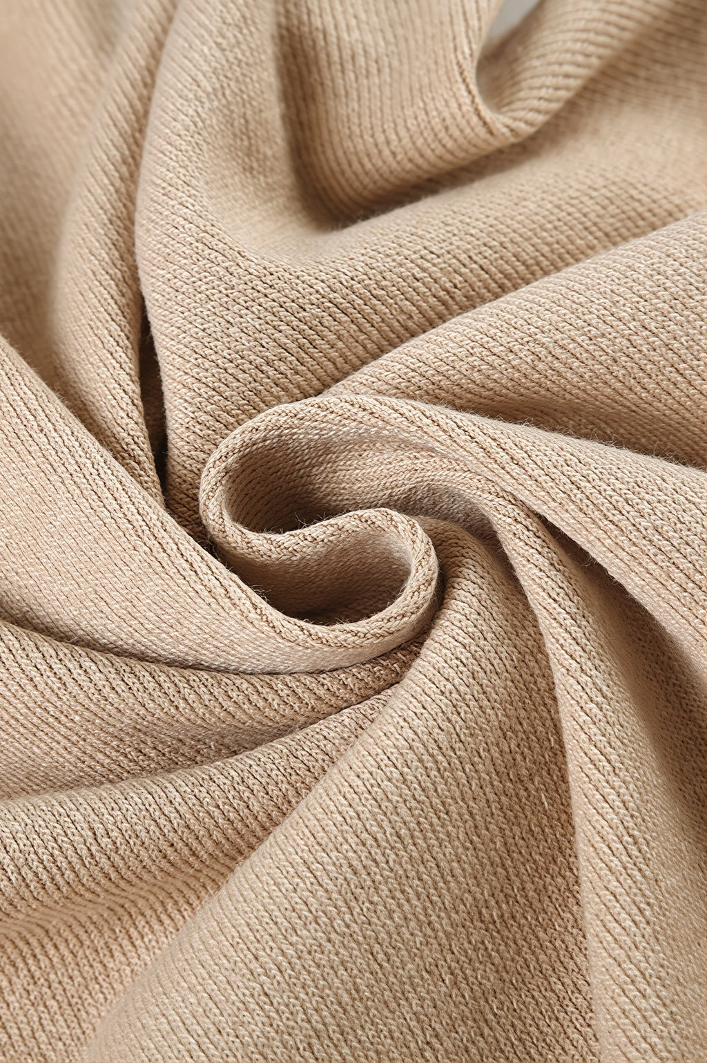 Solid Button Knit V Neck Slim Mini Dress image 11