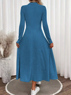 Renee Knit Midi Dress detail view styled for Avrienne