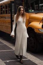Elegant Collared Knit Sweater Dress image 8