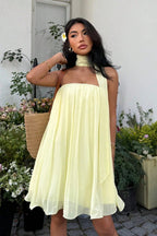 Chiffon Cutout Back Elegant Mini Dress image 2
