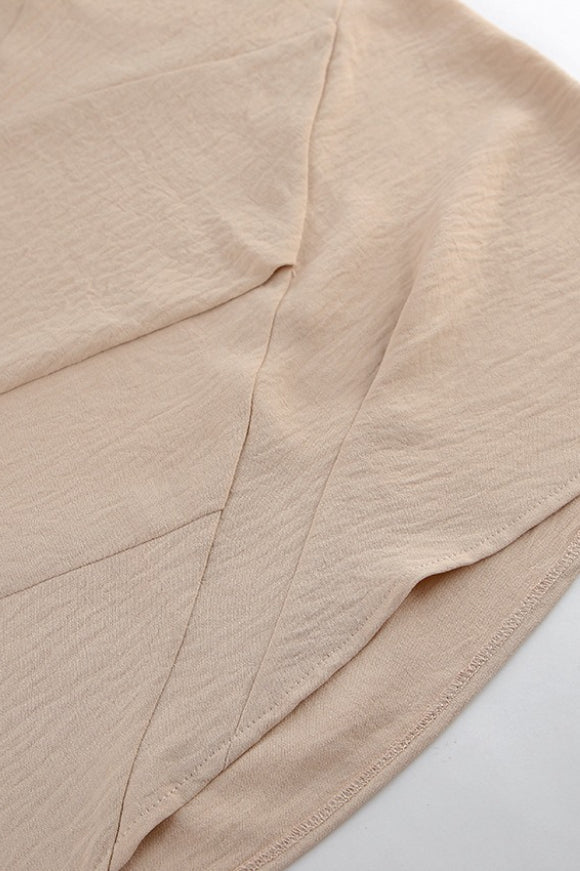 Long Sleeve Waist Irregular Pleated Bodycon Mini Dress image 6