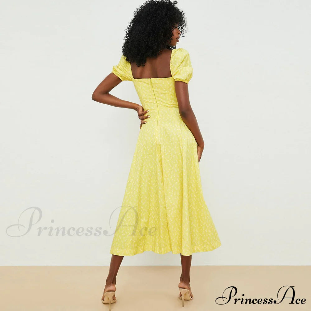 Daisy Printed Floss Strap Tied Classic Bustier Slip Maxi Dress image 3