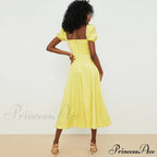 Daisy Printed Floss Strap Tied Classic Bustier Slip Maxi Dress image 3