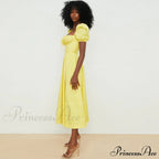 Daisy Printed Floss Strap Tied Classic Bustier Slip Maxi Dress image 2
