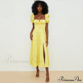 Daisy Printed Floss Strap Tied Classic Bustier Slip Maxi Dress image 1