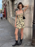 Daisy Printed Graceful Floral Short Dress image 2