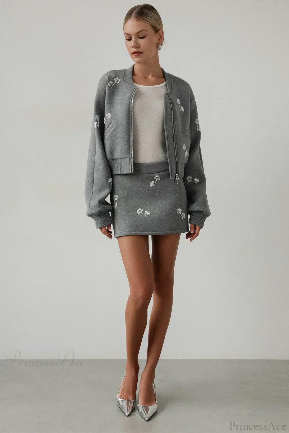 Dandelion Print Sweatshirt Loose Two Piece Set image 5