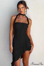 Daphne Ruched Stylish Bodycon Mini Dress image 3