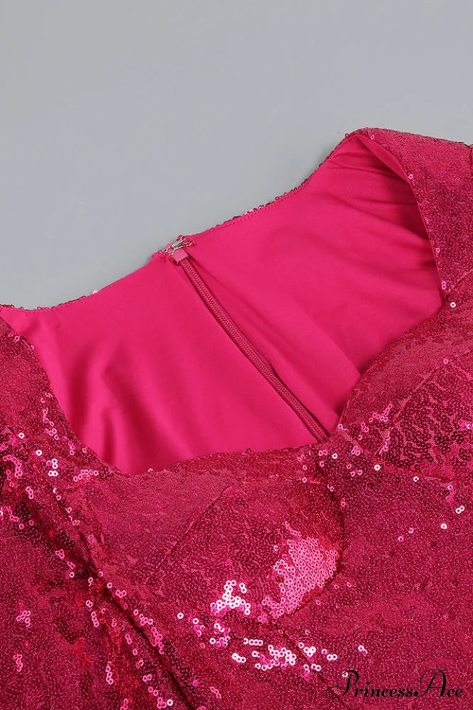 Daria Sequin Stylish Feather Mini Dress image 23