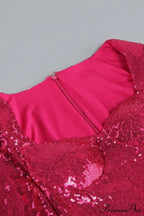 Daria Sequin Stylish Feather Mini Dress image 23