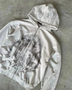 Dark Aesthetic Print Zip Hoodie image 1