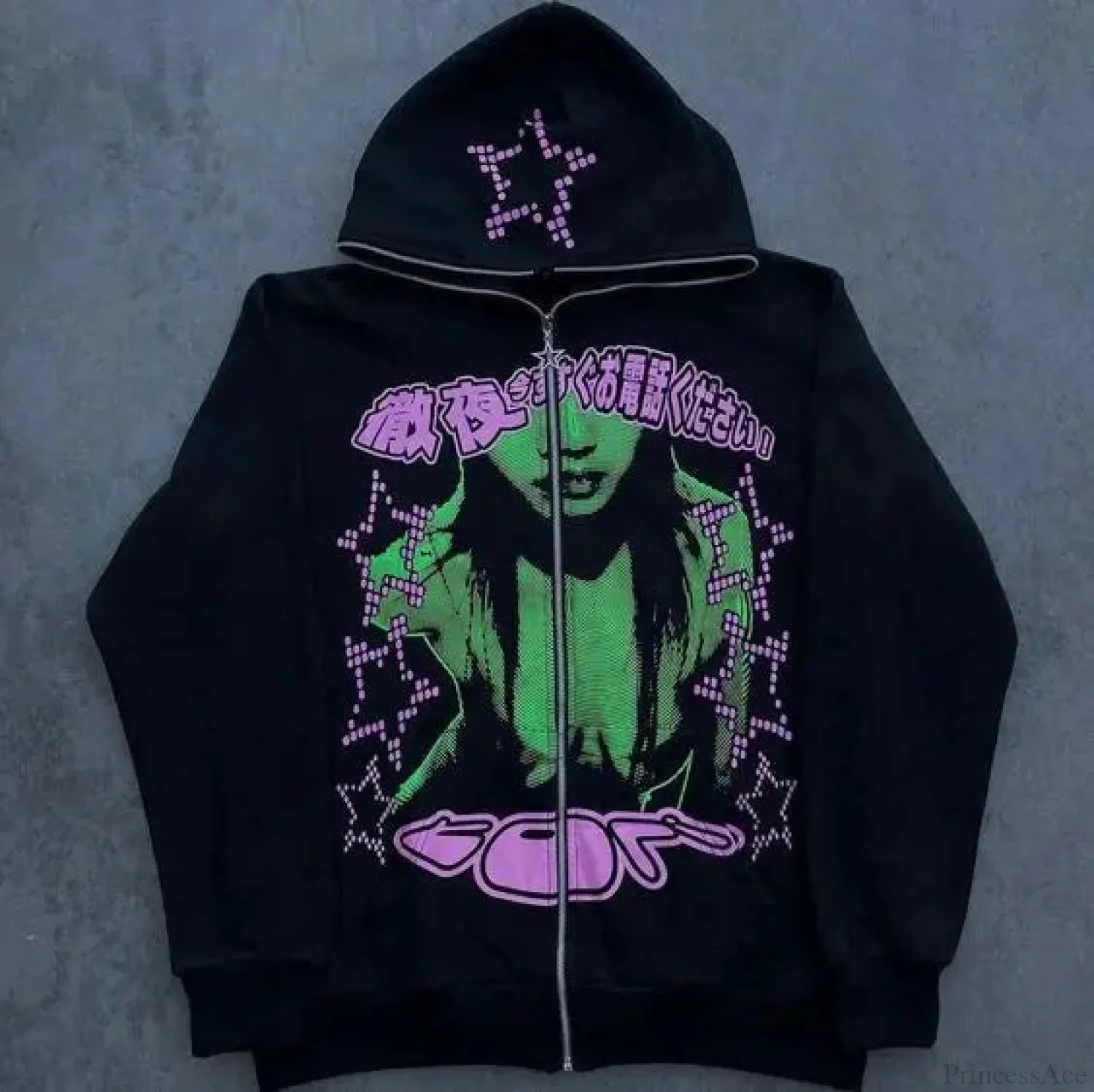 Dark Anime Visual Pullover Hoodie image 1