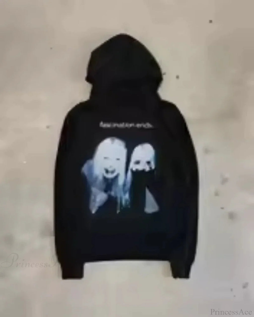 Dark Cartoon Letter Huge Hoodie image 3