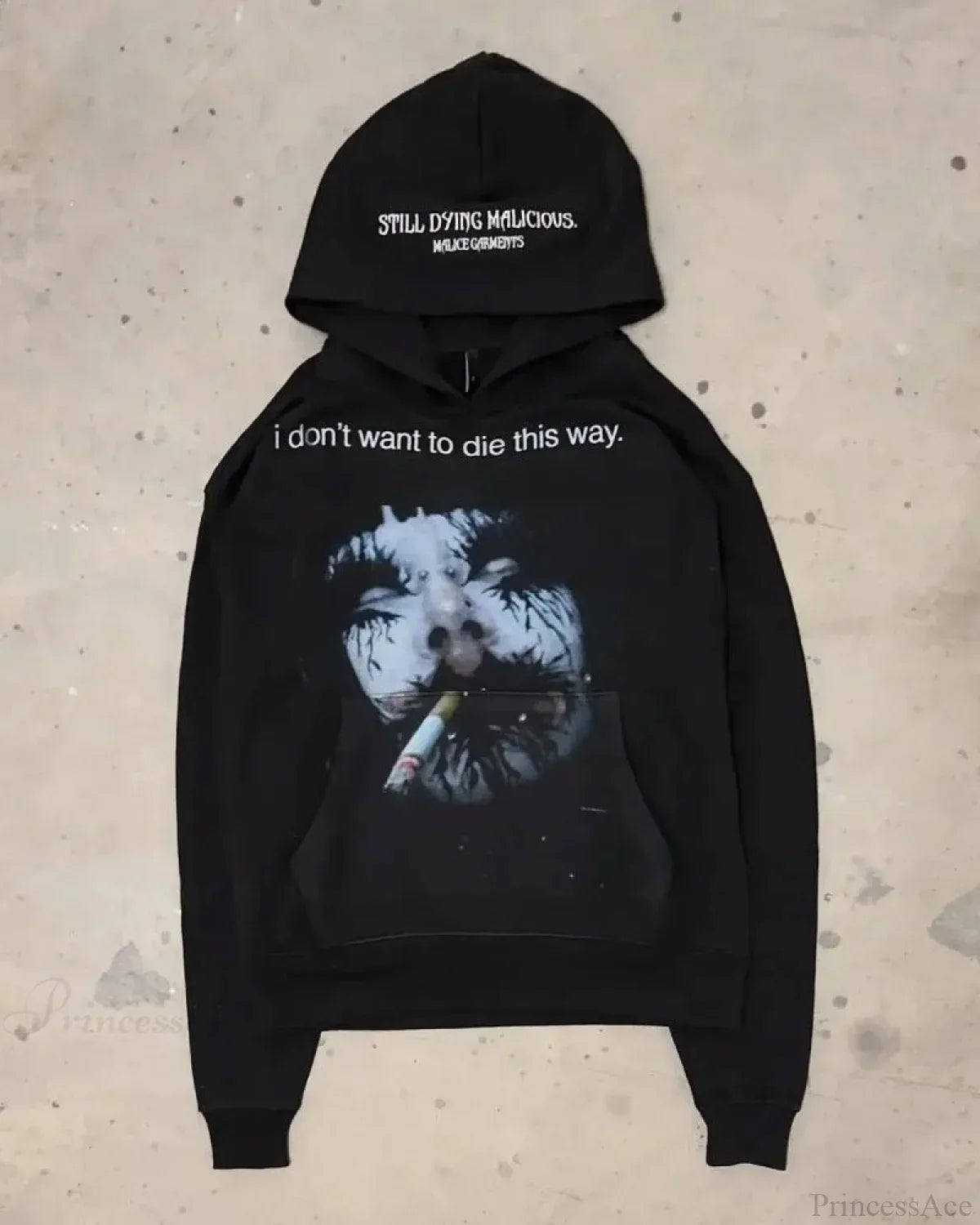 Dark Cartoon Letter Huge Hoodie image 1