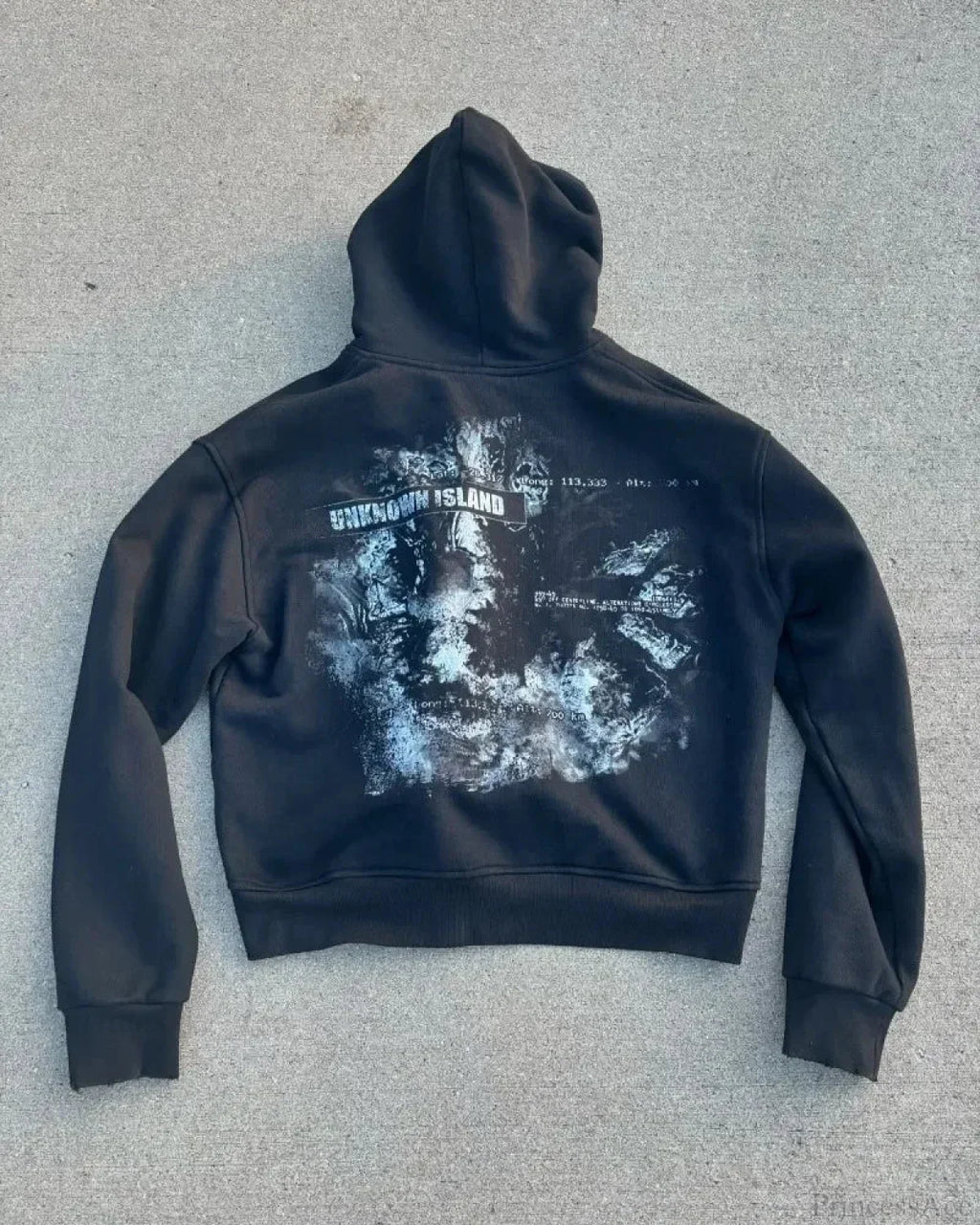 Dark Cartoon Print Pullover Hoodie image 1