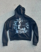 Dark Cartoon Print Pullover Hoodie image 1