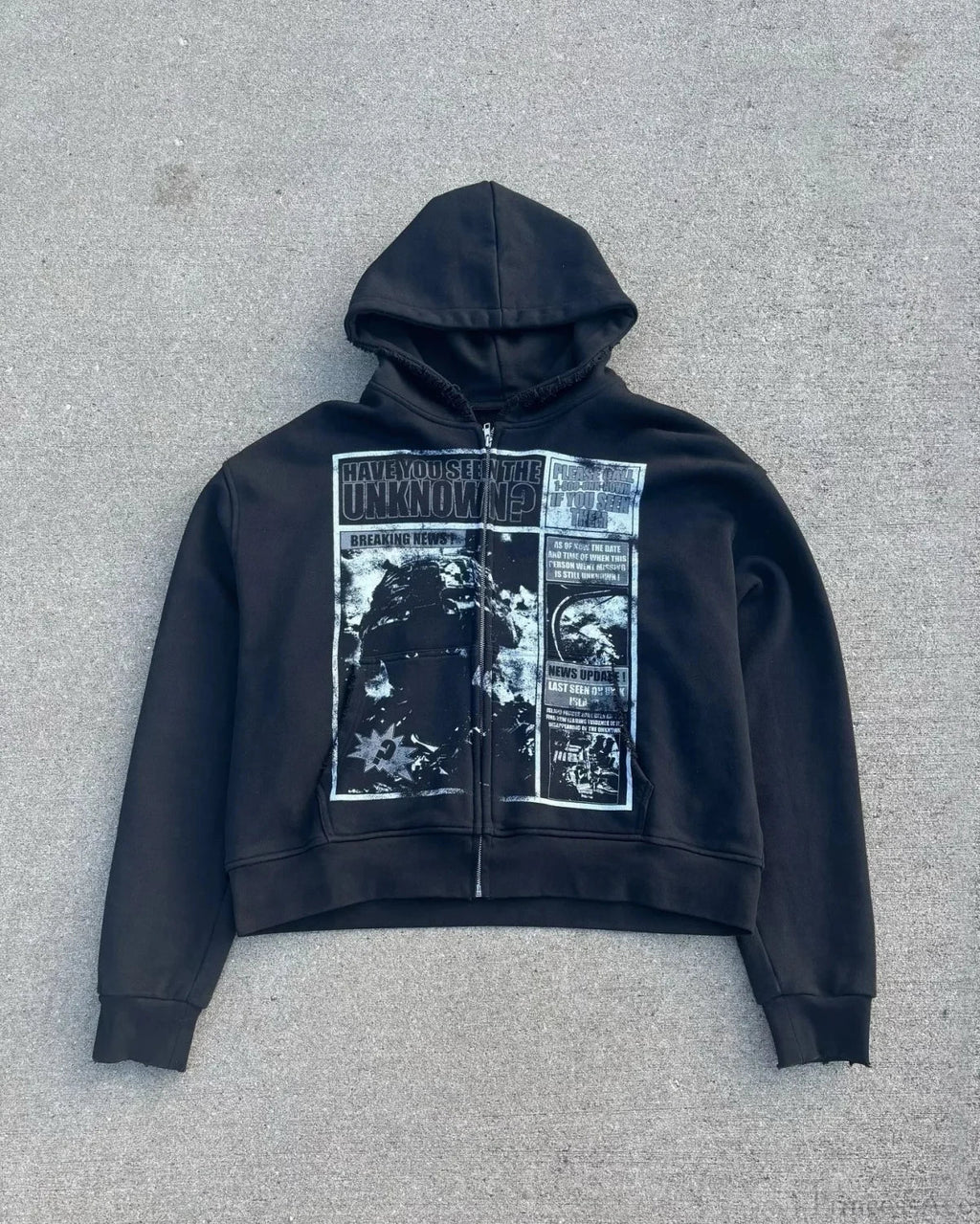 Dark Cartoon Print Pullover Hoodie image 2