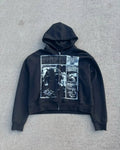 Dark Cartoon Print Pullover Hoodie image 2