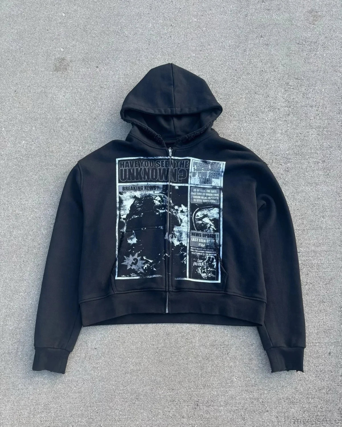 Dark Cartoon Print Pullover Hoodie image 2