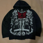 Dark Crimson Letter Antique Hoodie image 1