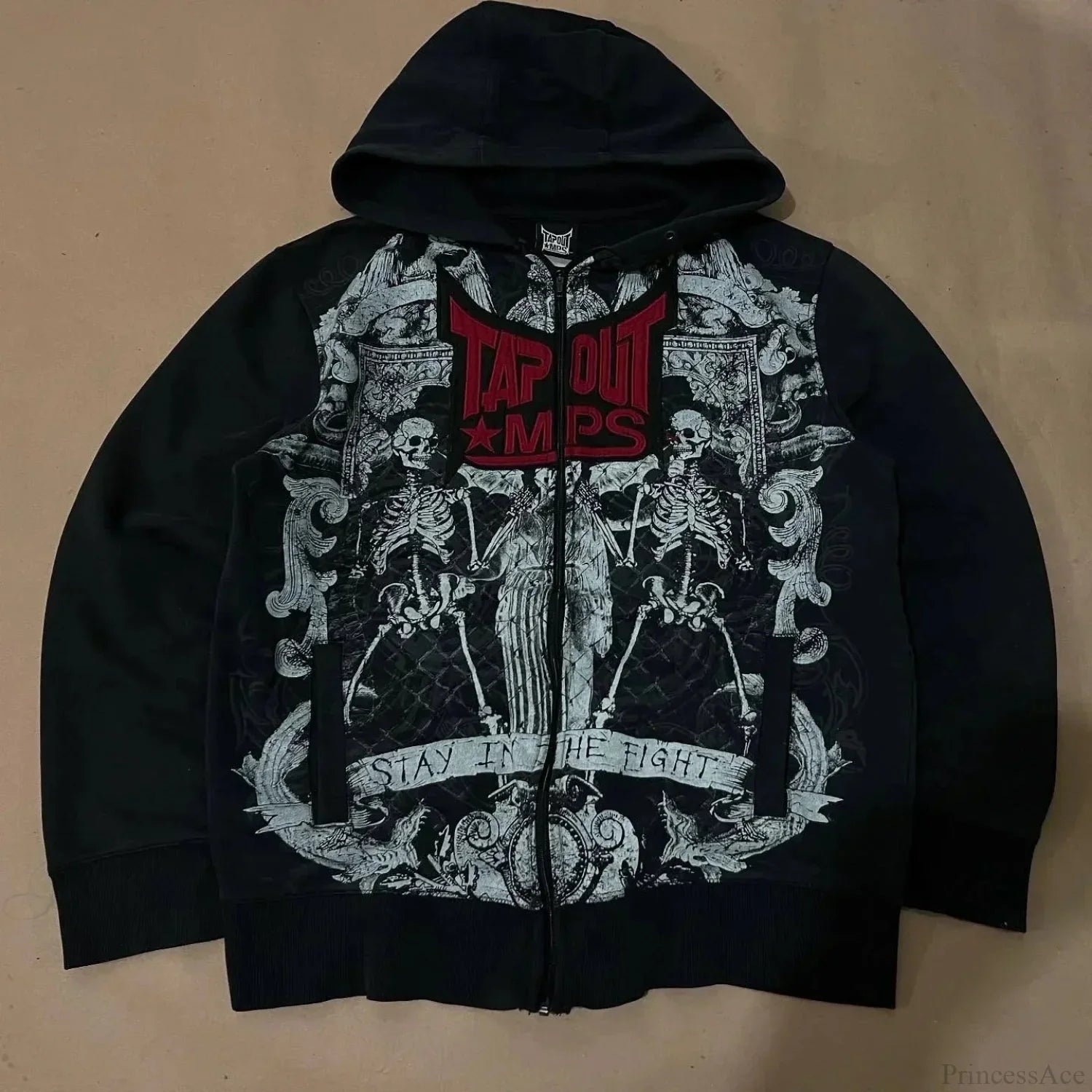 Dark Crimson Letter Antique Hoodie image 1