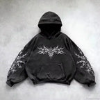 Dark Crimson Oversize Zipper Hoodie image 8