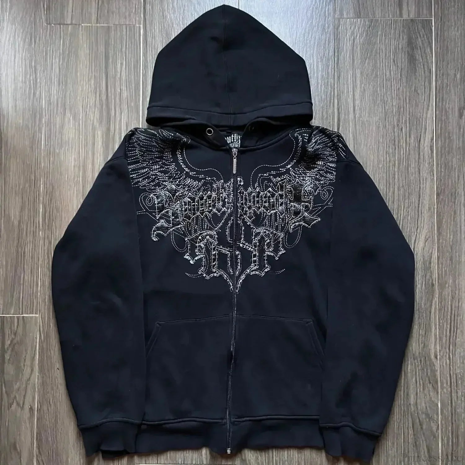 Dark Crimson Oversize Zipper Hoodie image 10